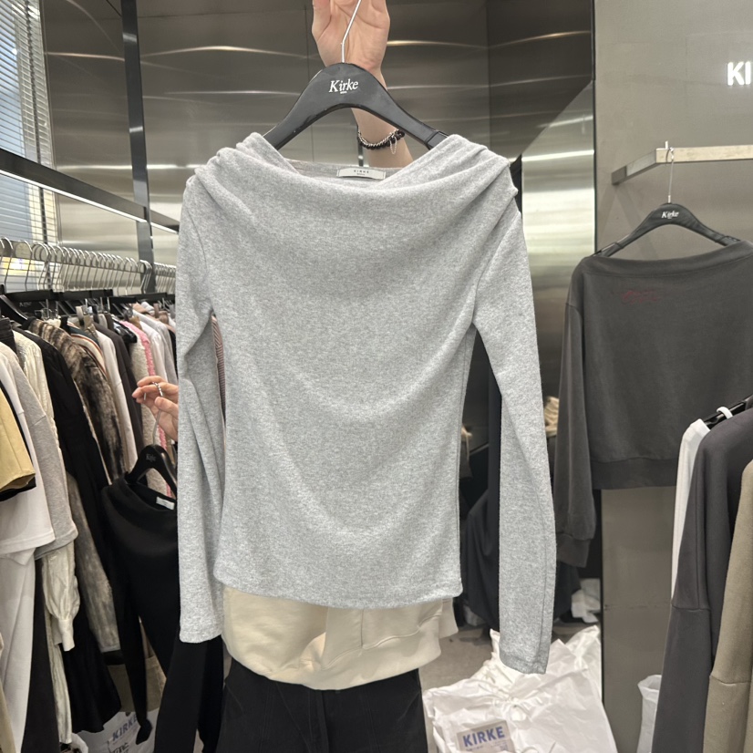 KIRKE東大門㊣代購女士新款真品推薦職業25秋冬時尚長袖T恤KIRKE長袖T恤圖色2