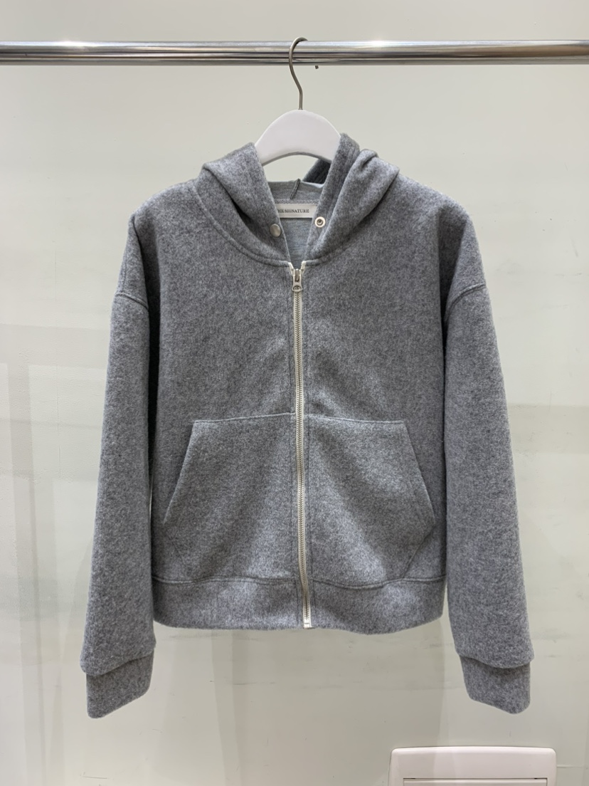 THE SIGNATURE東大門㊣代購女裝新款人氣夾克連帽衫羊毛拉鏈THE SIGNATURE夾克