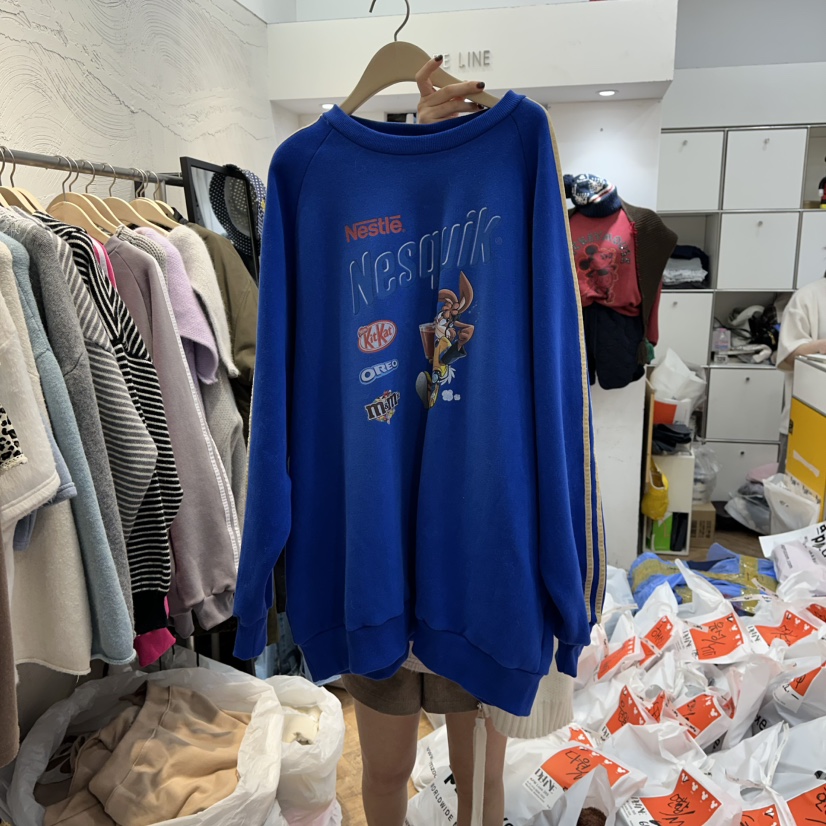 DE LINE韓國直郵㊣女裝新品人氣時尚職業熱賣真品推薦衛衣DE LINE衛衣圖色2