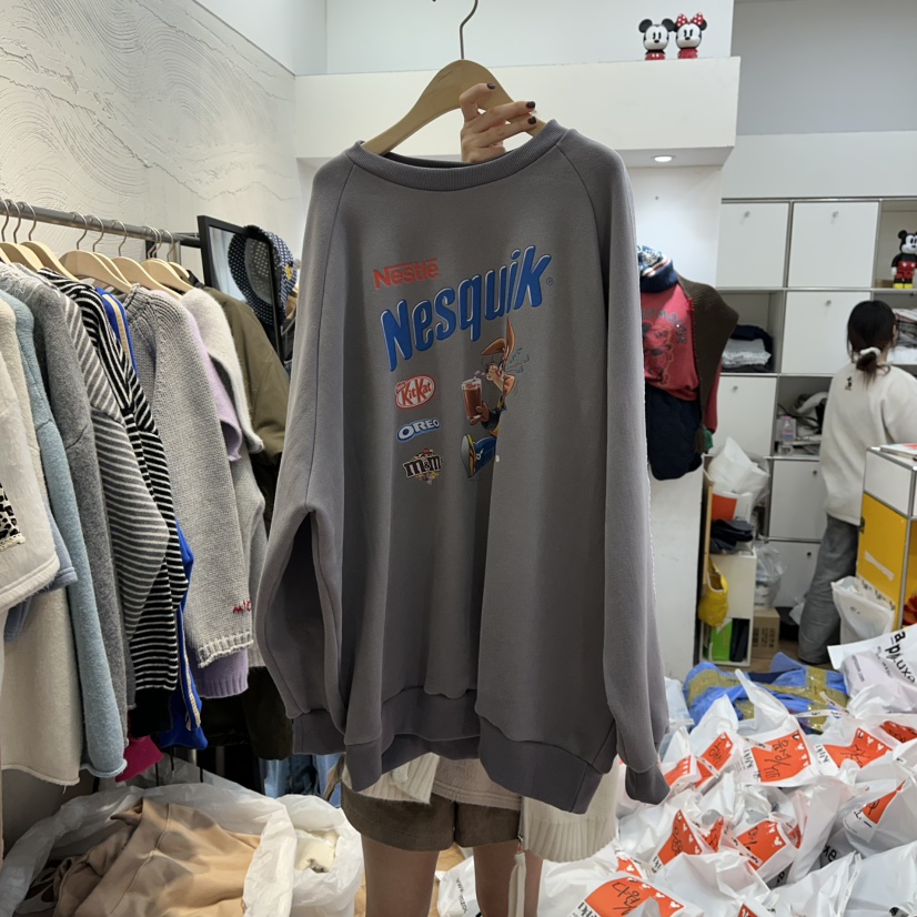 DE LINE韓國直郵㊣女裝新品人氣時尚職業熱賣真品推薦衛衣DE LINE衛衣圖色3