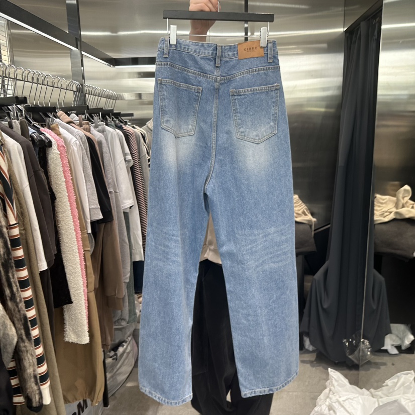 KIRKE韓國直郵㊣女士新品真品25秋冬推薦時尚熱賣職業牛仔褲KIRKE牛仔褲