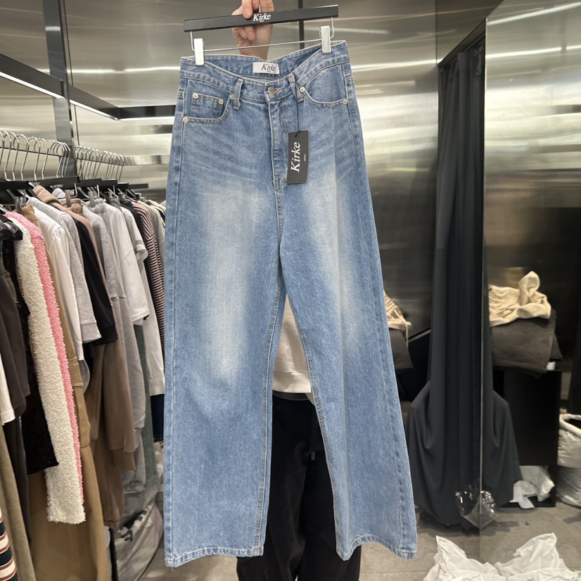 KIRKE韓國直郵㊣女士新品真品25秋冬推薦時尚熱賣職業牛仔褲KIRKE牛仔褲圖色1