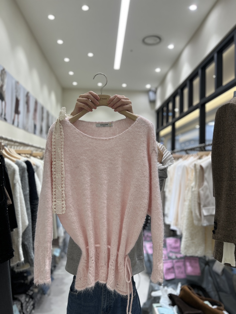 MARIE MARIE東大門㊣直郵女裝新品時尚真品熱賣針織衫蕾絲MARIE MARIE針織衫圖色2