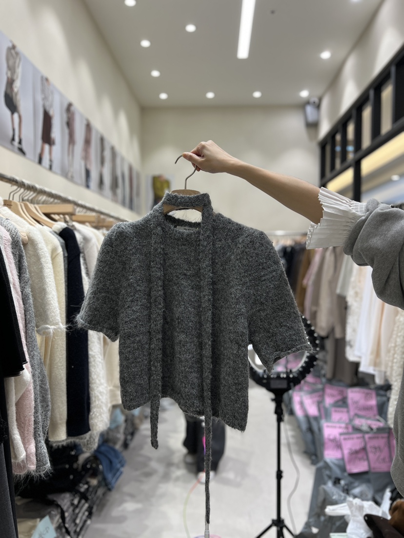 MARIE MARIE韓國直郵㊣女裝新款職業人氣真品針織衫含脖帶MARIE MARIE針織衫圖色2