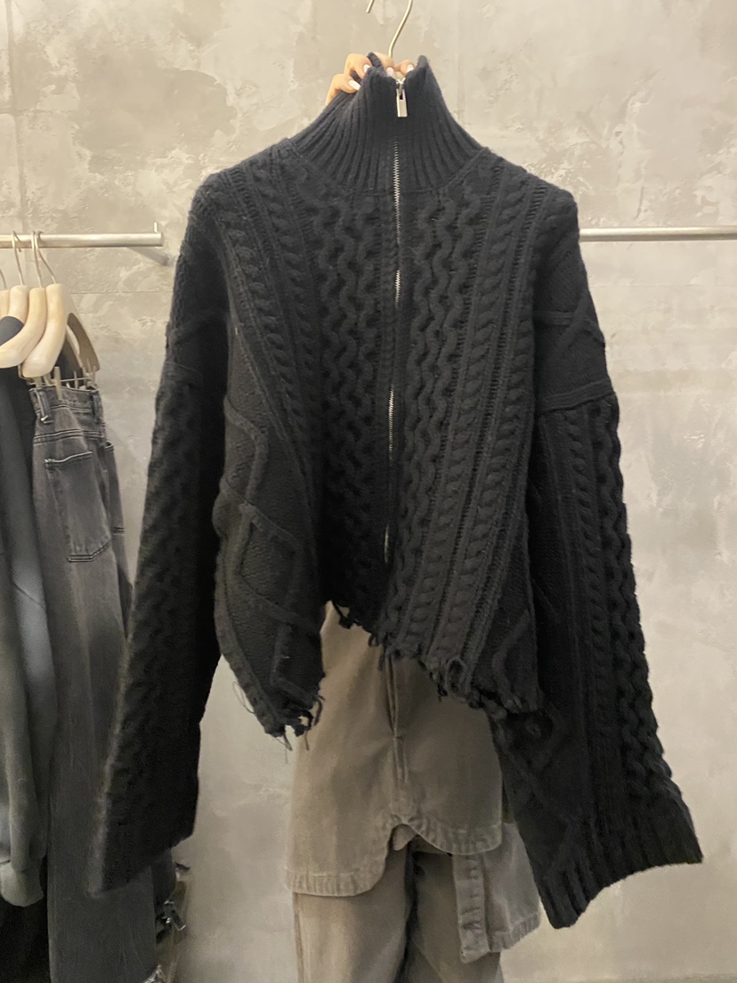 THE VETIVER-A東大門㊣直郵女裝新品休閑25秋冬針織衫拉鏈VETIVER針織衫圖色2