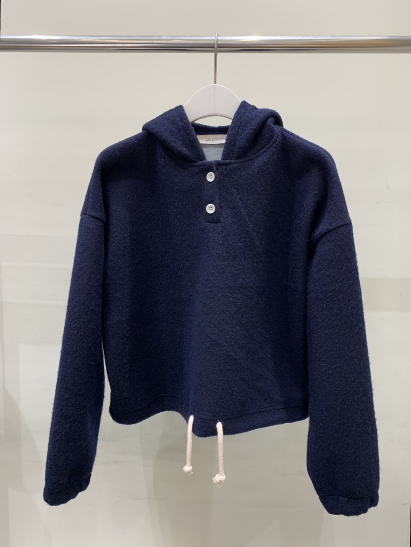 THE SIGNATURE韓國代購㊣女裝新品熱賣休閑衛衣羊毛兜帽紐扣THE SIGNATURE衛衣圖色2