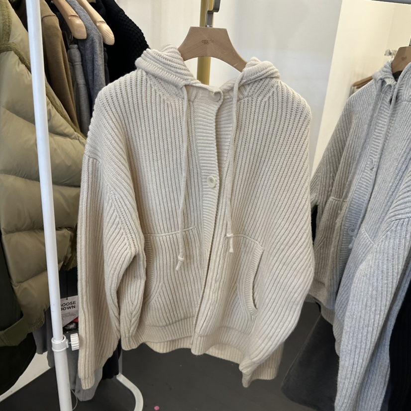 EGG韓國直郵㊣女士新款時尚熱賣推薦真品職業人氣25秋冬毛衣拉鏈EGG-訂貨周期長毛衣圖色1