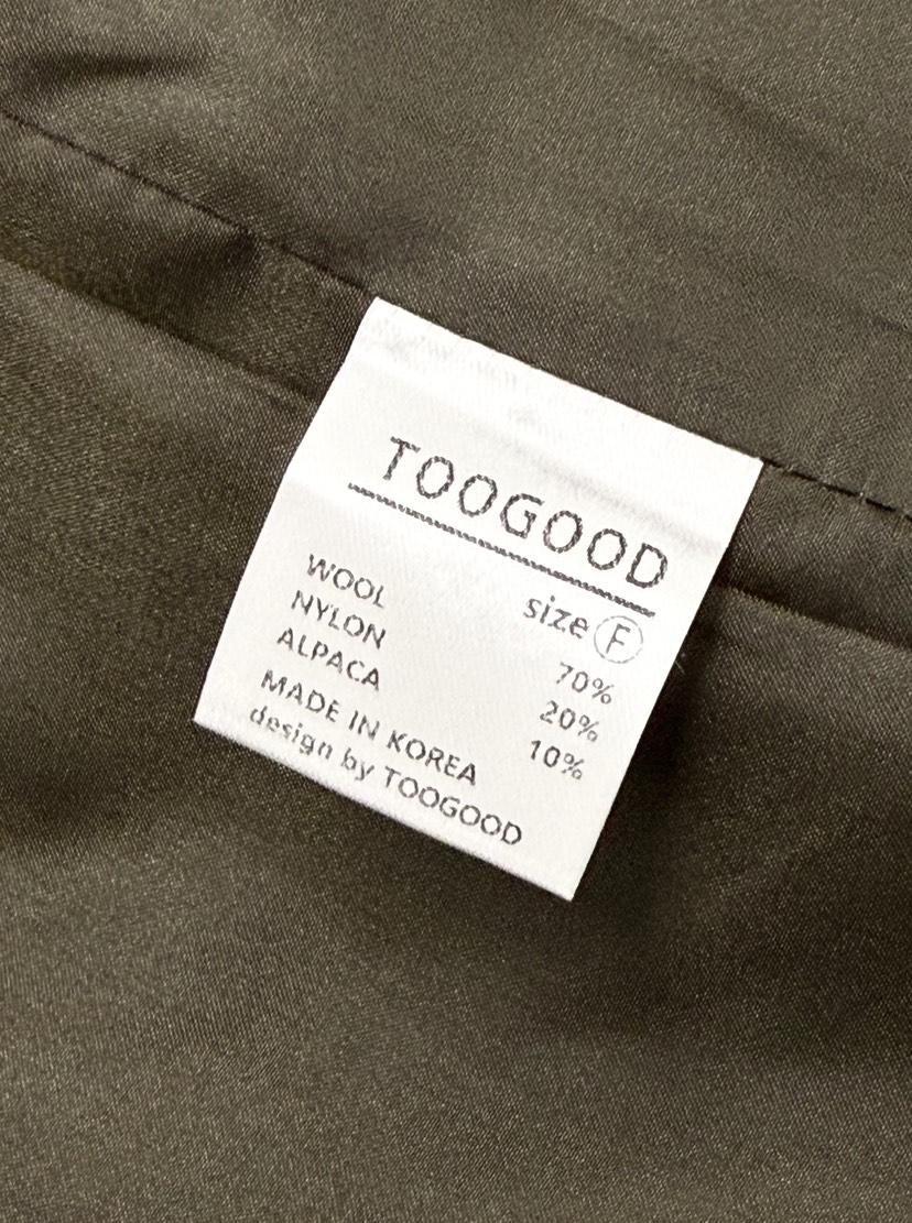 TOOGOOD東大門㊣實拍女裝新款人氣職業推薦時尚25秋冬短款大衣TOOGOOD短款大衣