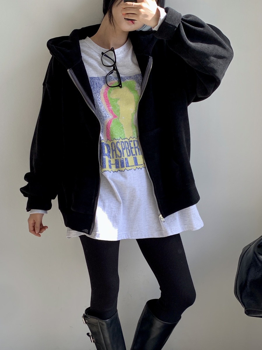 DAVICHI東大門㊣實拍女士新品職業休閑人氣真品夾克拉鏈連帽DAVICHI夾克