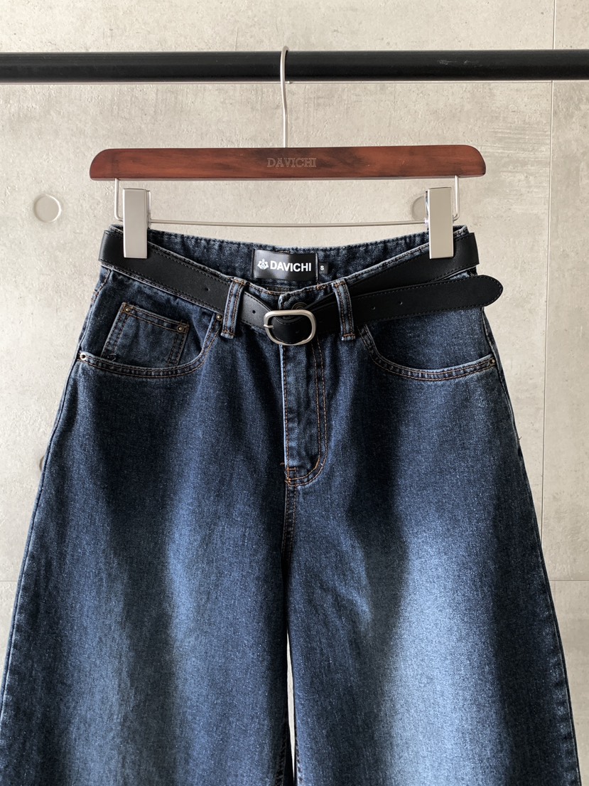 DAVICHI東大門㊣實拍女裝新品時尚休閑職業牛仔褲含隨機腰帶DAVICHI牛仔褲