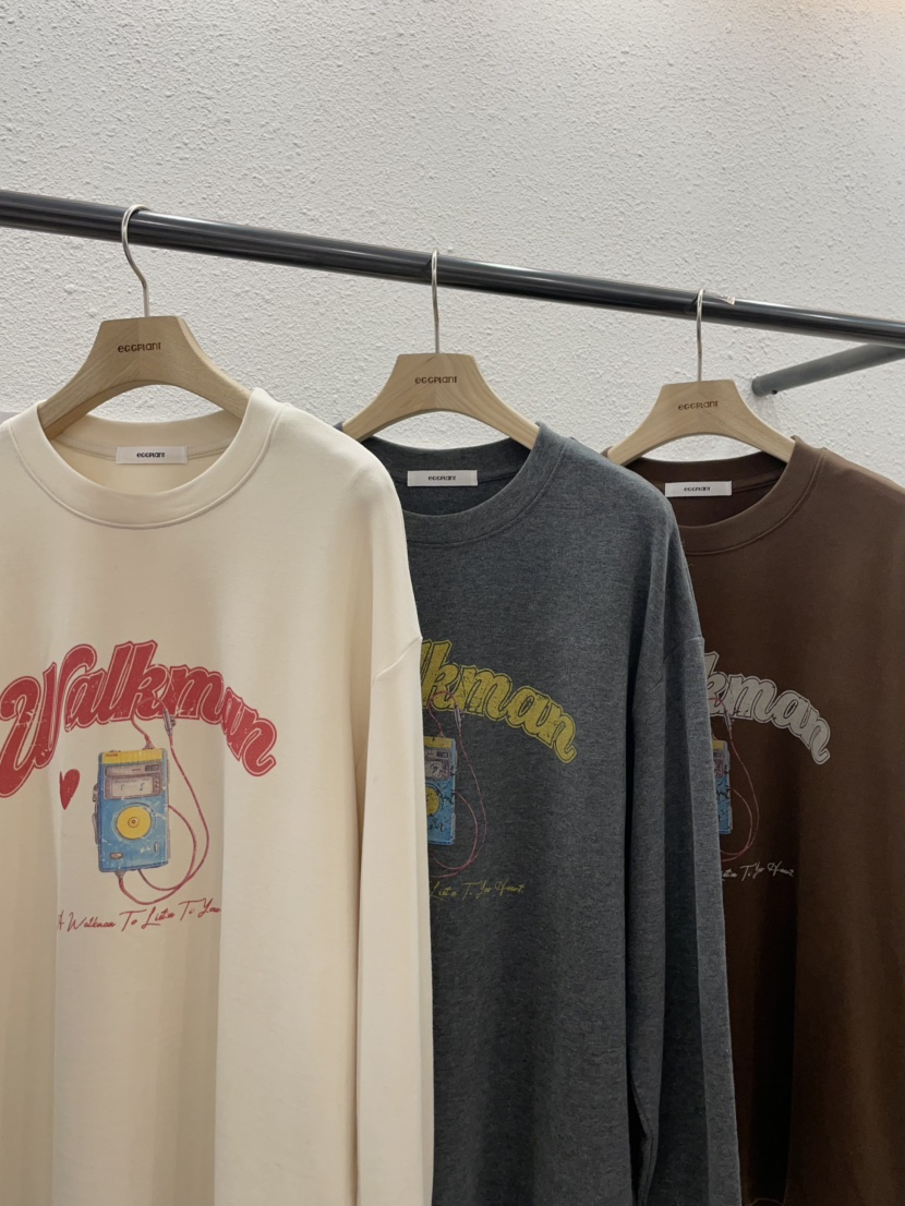 EGGPLANT東大門㊣直郵女士新品25秋冬時尚人氣真品熱賣長袖T恤EGGPLANT長袖T恤