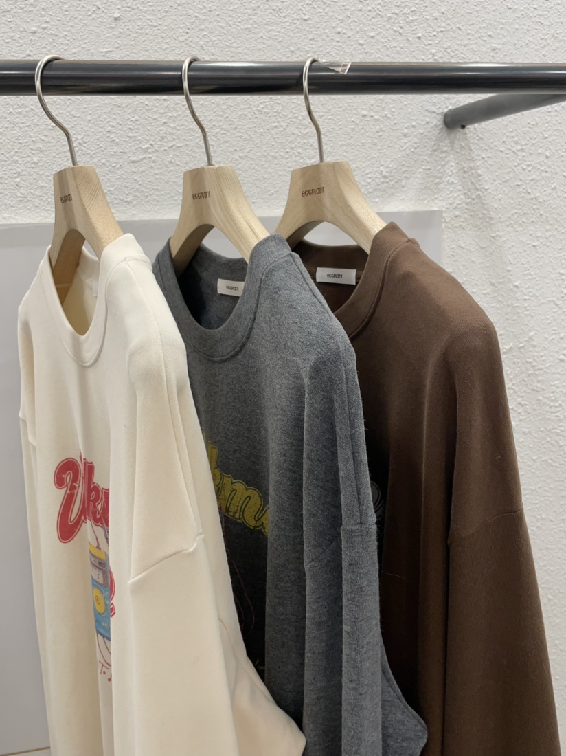 EGGPLANT東大門㊣直郵女士新品25秋冬時尚人氣真品熱賣長袖T恤EGGPLANT長袖T恤