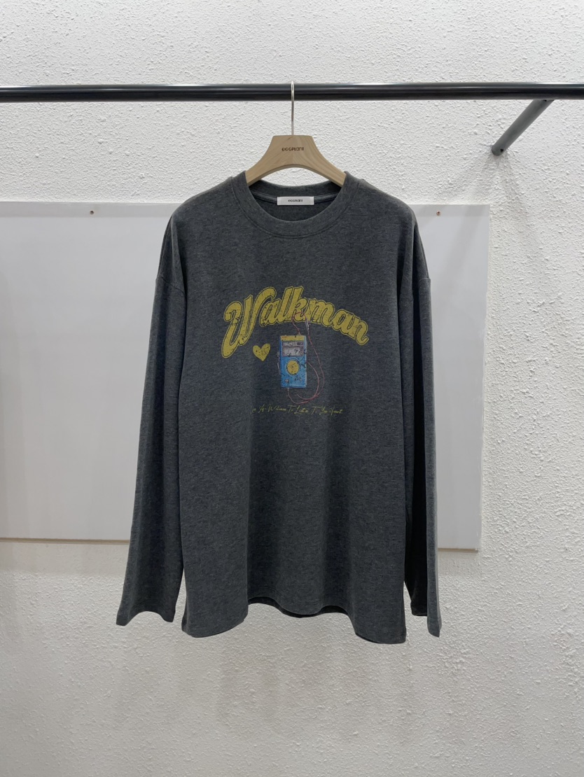 EGGPLANT東大門㊣直郵女士新品25秋冬時尚人氣真品熱賣長袖T恤EGGPLANT長袖T恤圖色2