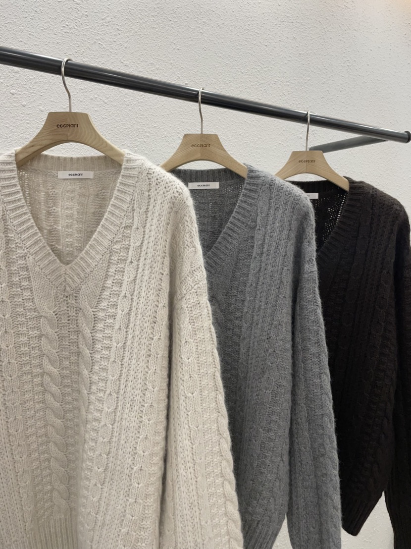 EGGPLANT東大門㊣代購女士新品休閑熱賣25秋冬推薦時尚毛衣EGGPLANT毛衣
