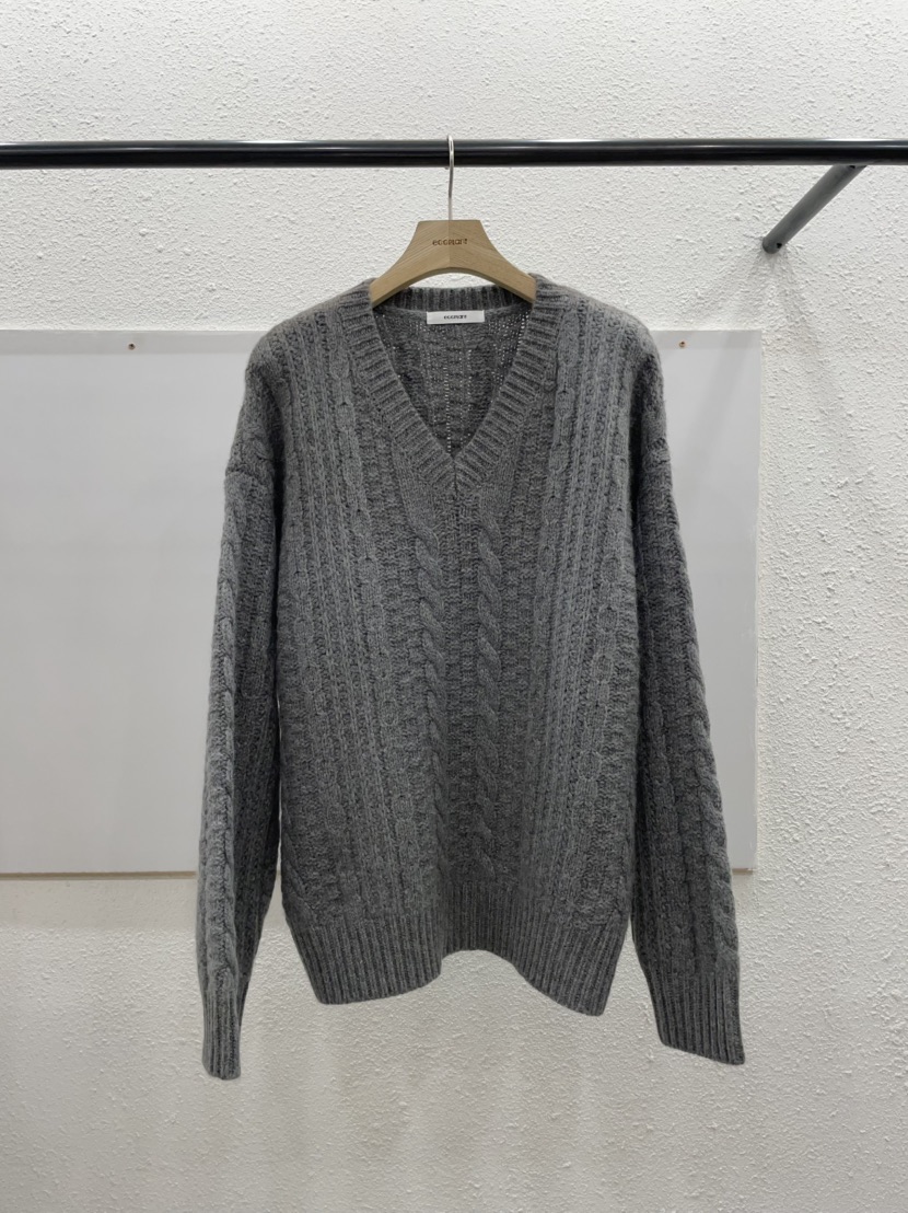 EGGPLANT東大門㊣代購女士新品休閑熱賣25秋冬推薦時尚毛衣EGGPLANT毛衣圖色2