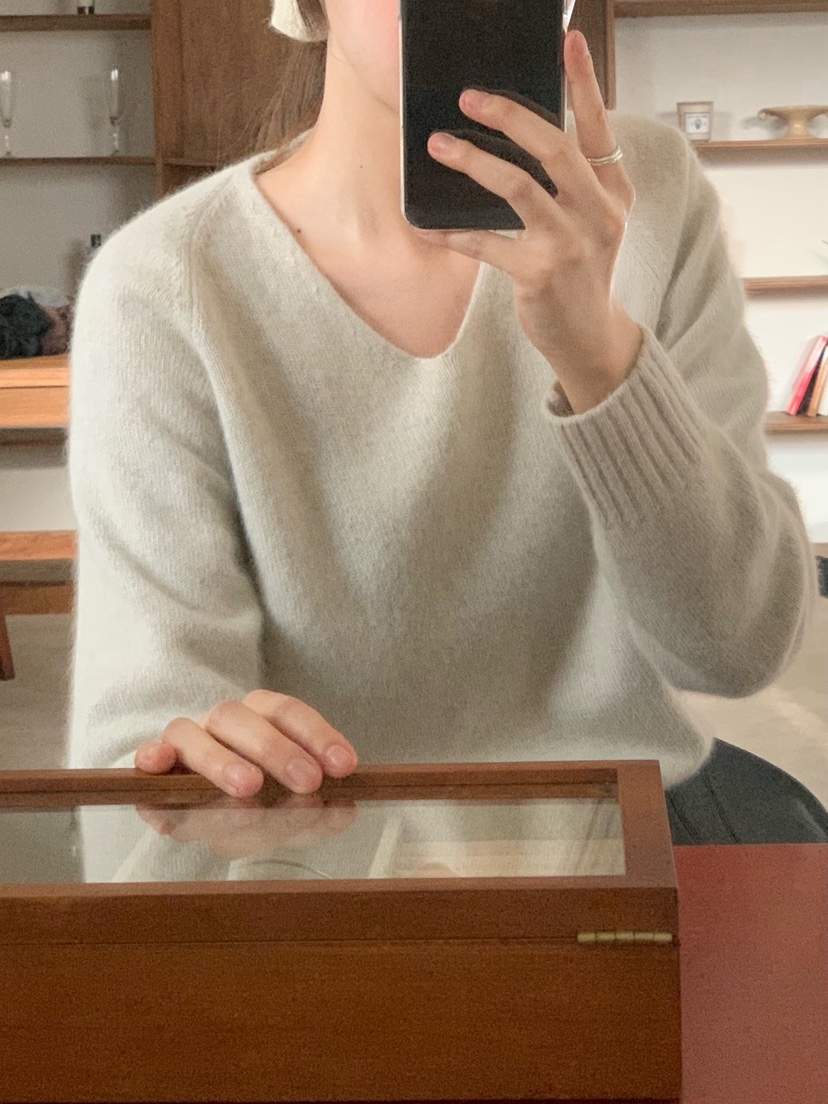 LEGACY韓國代購㊣女裝新品熱賣人氣時尚休閑25秋冬針織衫V領浣熊LEGACY針織衫