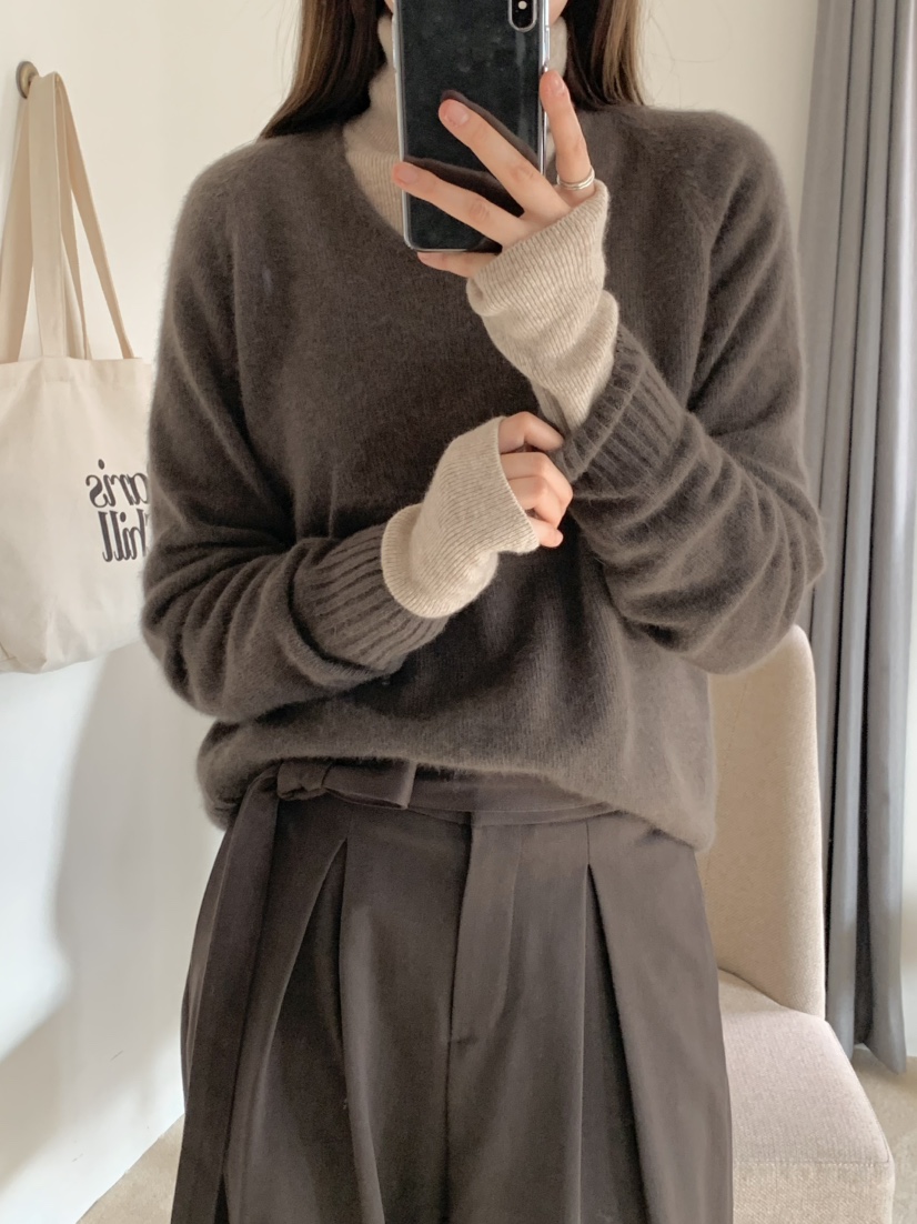 LEGACY韓國代購㊣女裝新品熱賣人氣時尚休閑25秋冬針織衫V領浣熊LEGACY針織衫