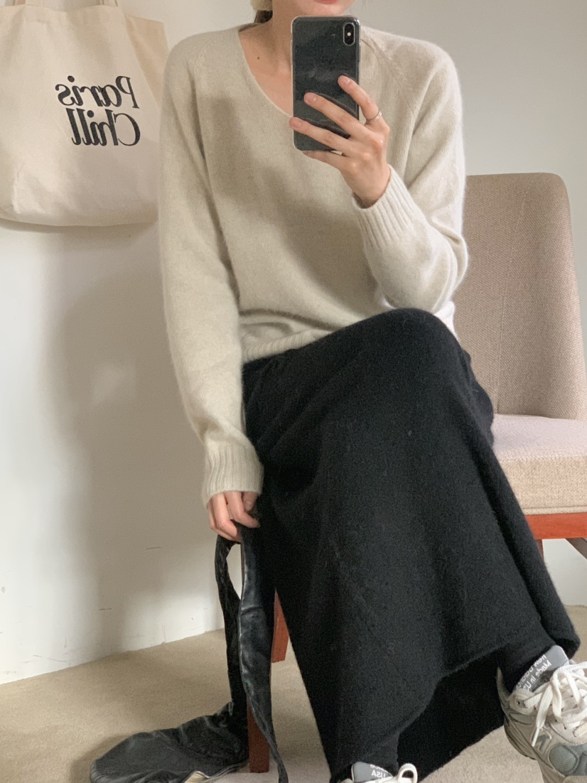 LEGACY韓國代購㊣女裝新品熱賣人氣時尚休閑25秋冬針織衫V領浣熊LEGACY針織衫