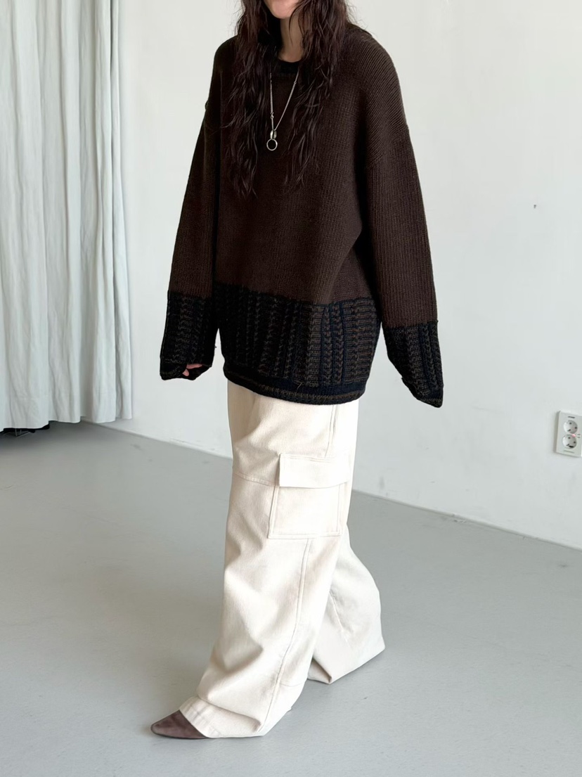 MINIMUZE韓國代購㊣女士新款25秋冬時尚熱賣休閑針織衫寬松MINIMUZE針織衫