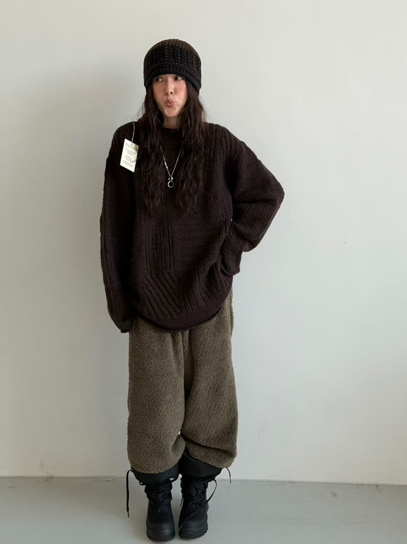 MINIMUZE東大門㊣直郵女士新品時尚25秋冬推薦毛衣復古寬松MINIMUZE毛衣