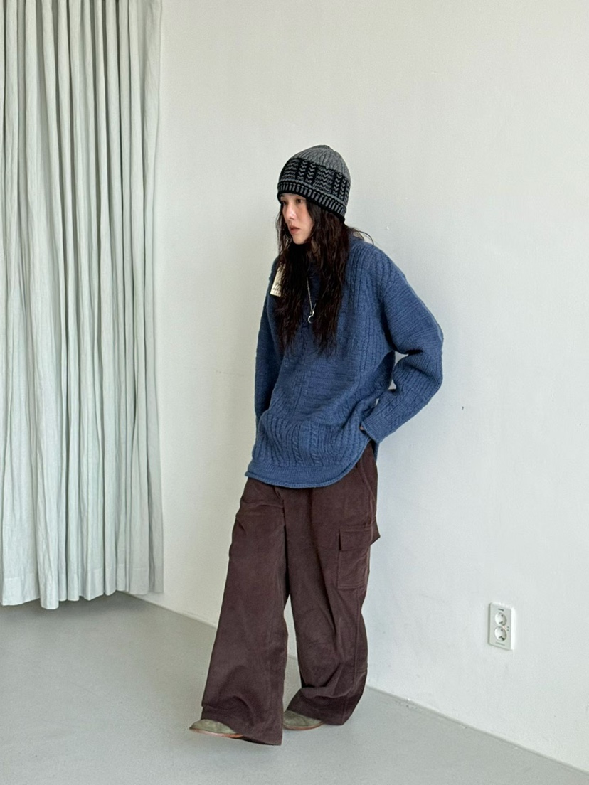 MINIMUZE東大門㊣直郵女士新品時尚25秋冬推薦毛衣復古寬松MINIMUZE毛衣