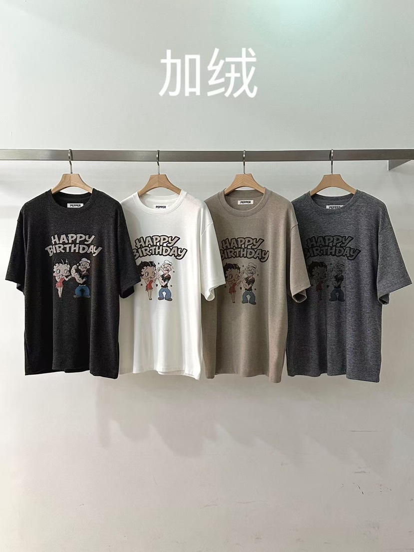 PEPPER-L韓國代購㊣女裝新品人氣休閑真品25秋冬時尚T恤加絨PEPPERT恤