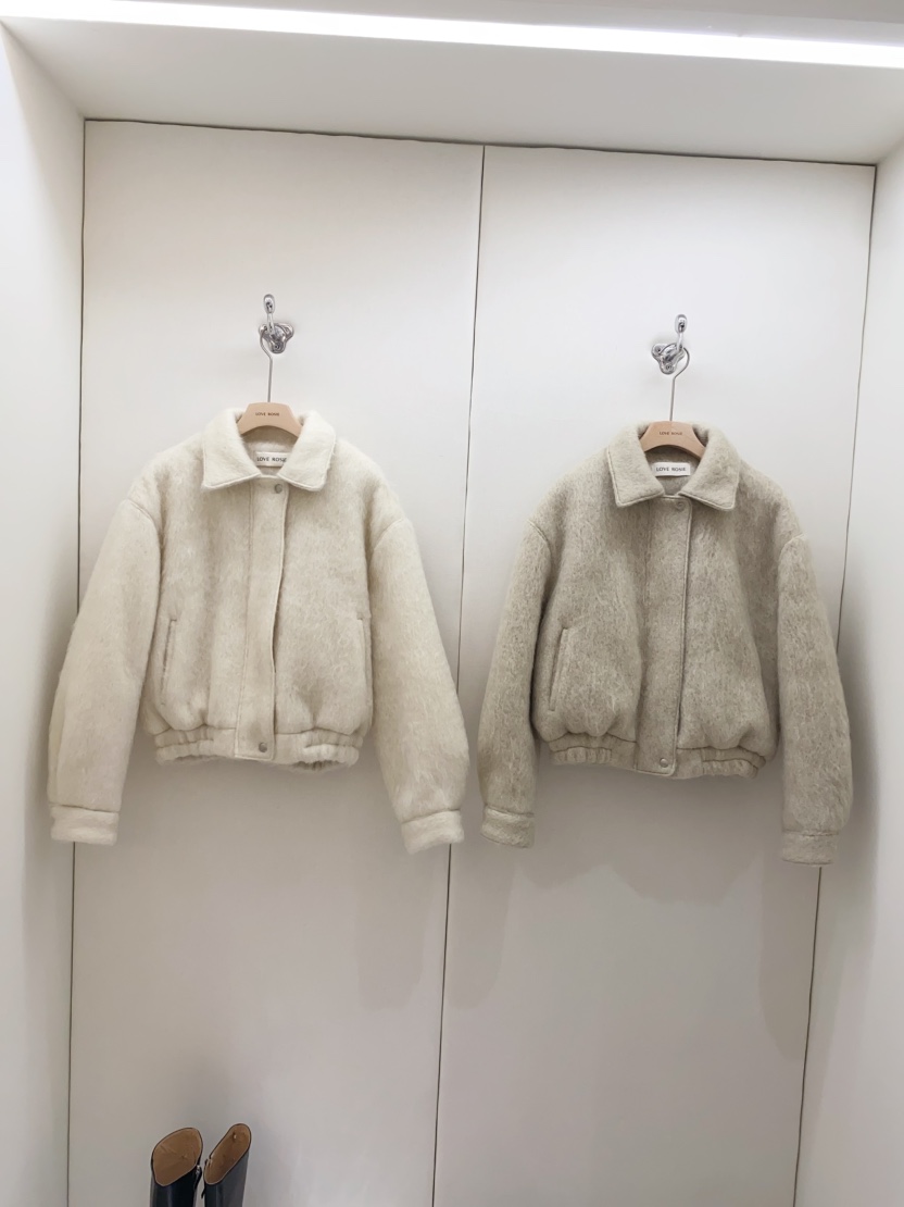 NINESQUARED東大門㊣實拍女裝新款休閑人氣時尚職業夾克羊毛LOVE ROSIE夾克