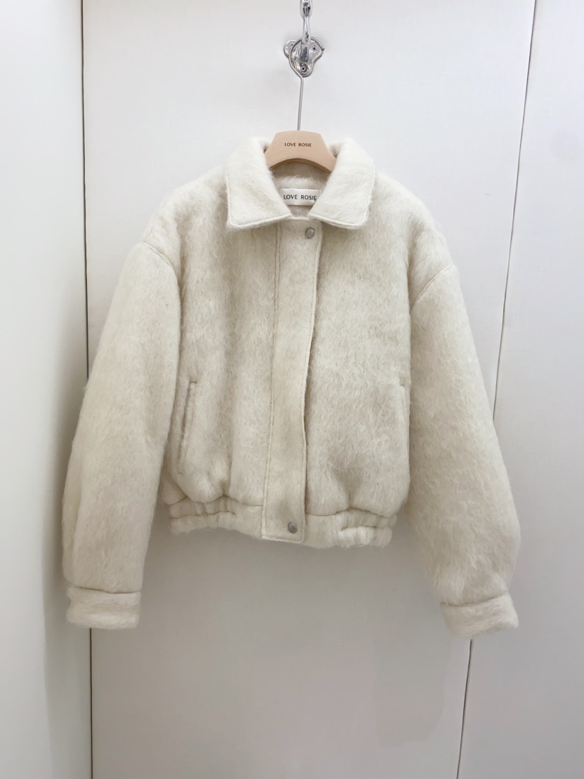 NINESQUARED東大門㊣實拍女裝新款休閑人氣時尚職業夾克羊毛LOVE ROSIE夾克
