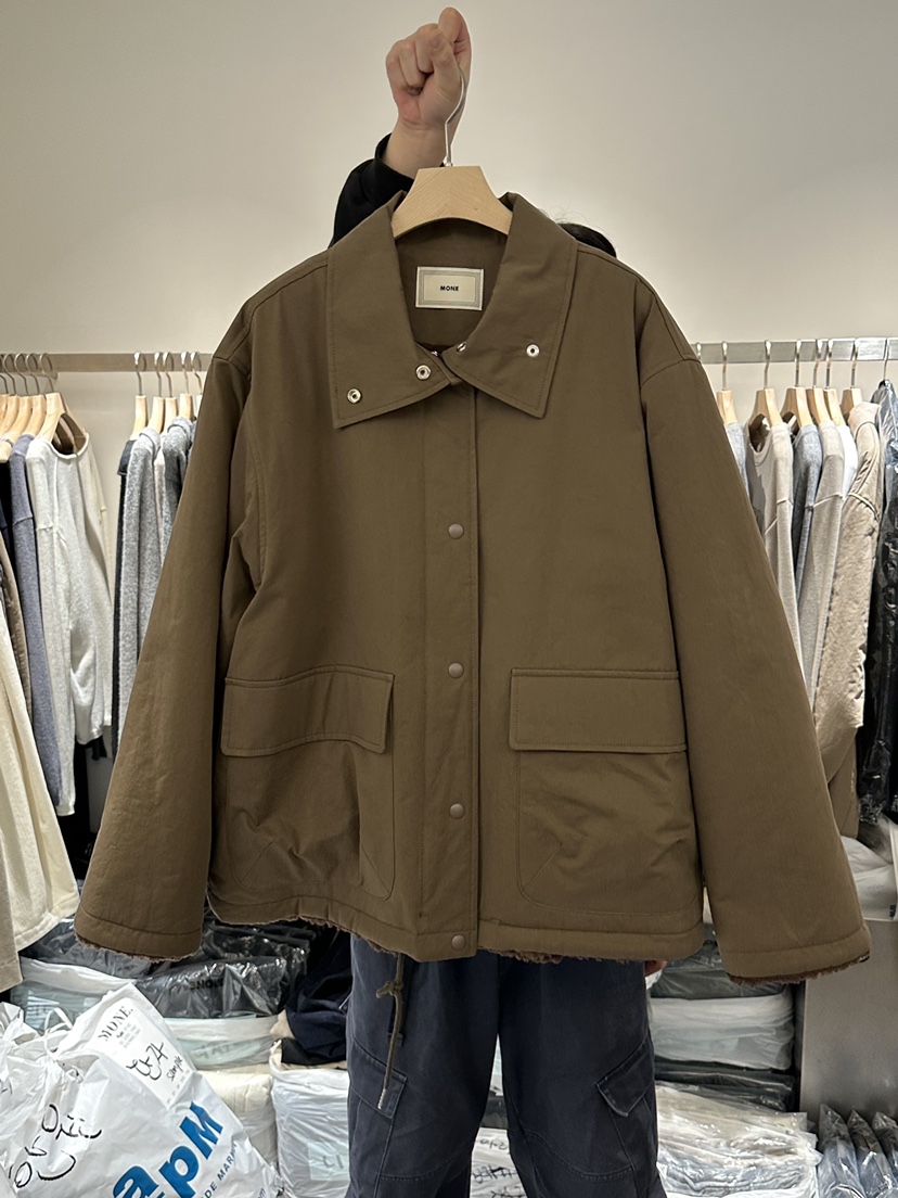 MONE-A東大門㊣實拍女士新款人氣推薦真品時尚25秋冬熱賣夾克MONE-A夾克圖色2
