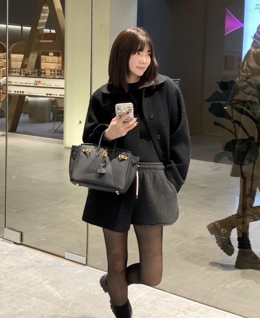 COURGETTE韓國代購㊣女裝新品25秋冬推薦真品時尚中長款大衣COURGETTE中長款大衣