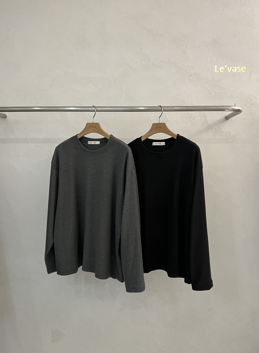 LE VASE東大門㊣實拍女裝新品熱賣職業真品25秋冬人氣長袖T恤LE VASE長袖T恤