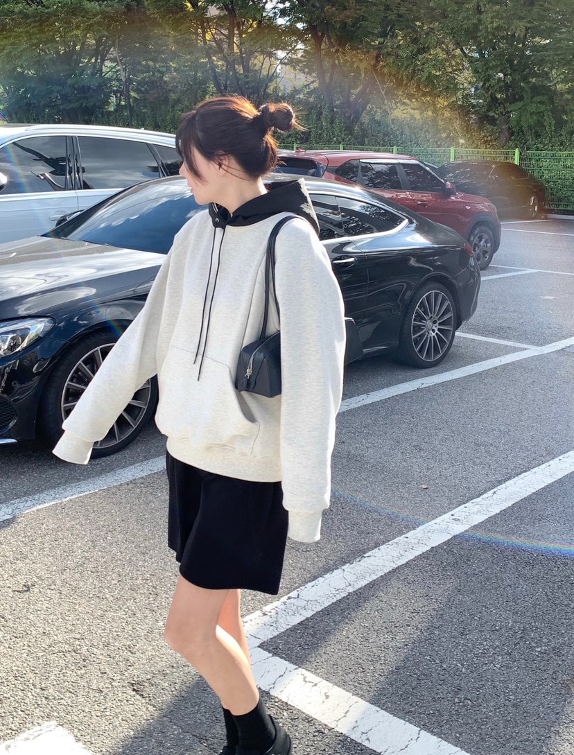 COURGETTE東大門㊣代購女裝新款真品熱賣25秋冬職業衛衣連帽衫COURGETTE衛衣