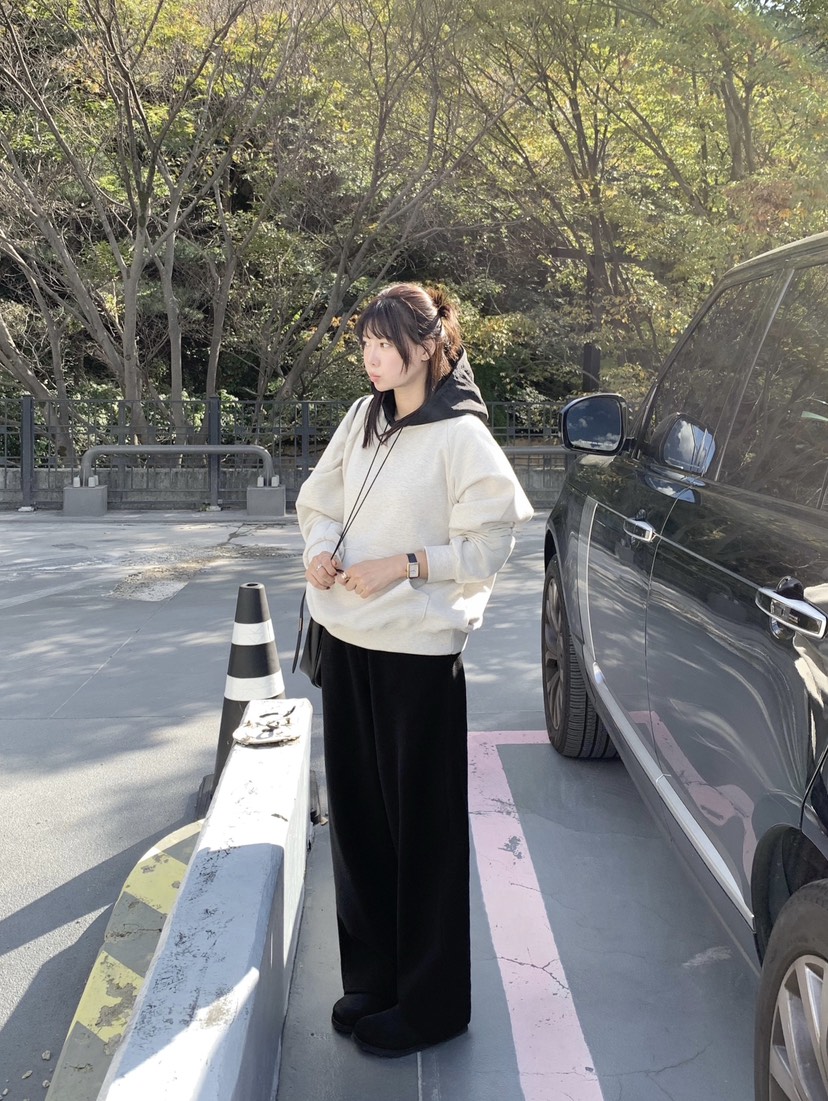 COURGETTE東大門㊣代購女裝新款真品熱賣25秋冬職業衛衣連帽衫COURGETTE衛衣