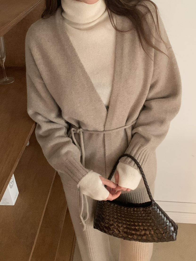 LEGACY韓國直郵㊣女士新款真品休閑時尚針織衫含腰繩柔軟開衫LEGACY針織衫