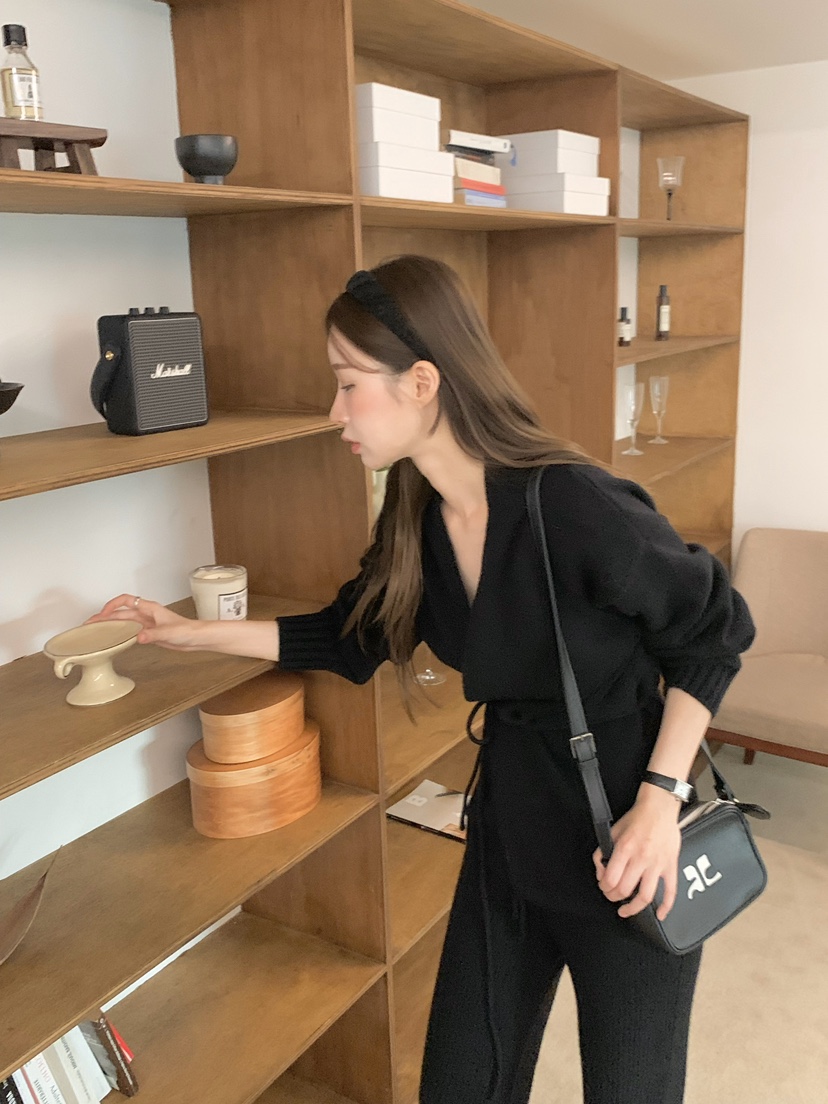 LEGACY韓國直郵㊣女士新款真品休閑時尚針織衫含腰繩柔軟開衫LEGACY針織衫