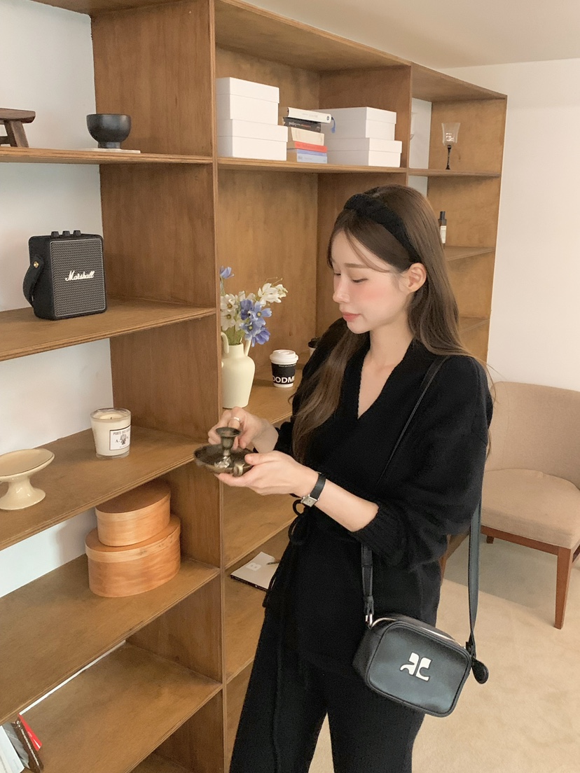 LEGACY韓國直郵㊣女士新款真品休閑時尚針織衫含腰繩柔軟開衫LEGACY針織衫