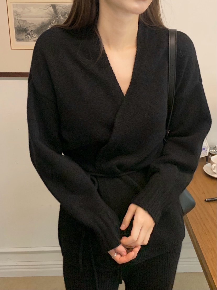 LEGACY韓國直郵㊣女士新款真品休閑時尚針織衫含腰繩柔軟開衫LEGACY針織衫