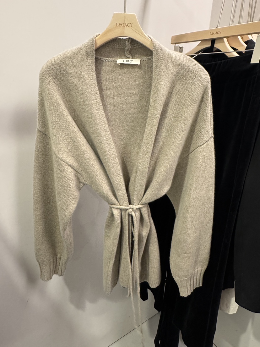LEGACY韓國直郵㊣女士新款真品休閑時尚針織衫含腰繩柔軟開衫LEGACY針織衫圖色2