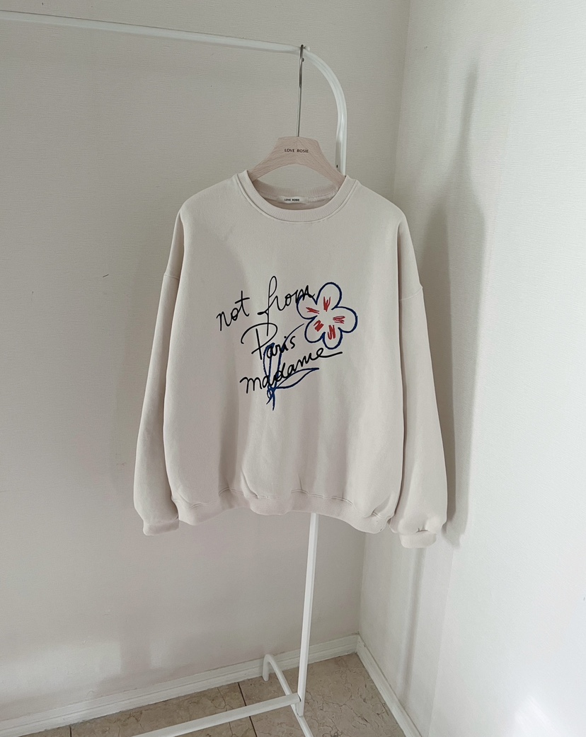 NINESQUARED韓國代購㊣女裝新款職業時尚真品人氣休閑推薦衛衣LOVE ROSIE衛衣圖色2