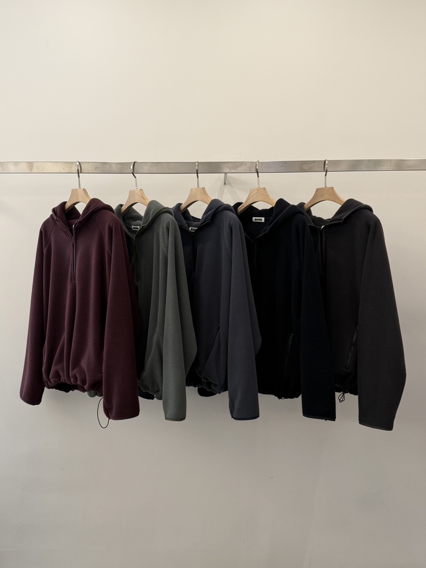 MONE-A東大門㊣代購女士新款休閑真品推薦25秋冬衛衣羊毛拉鏈MONE-A衛衣