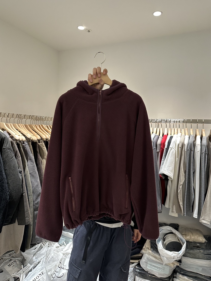 MONE-A東大門㊣代購女士新款休閑真品推薦25秋冬衛衣羊毛拉鏈MONE-A衛衣圖色3