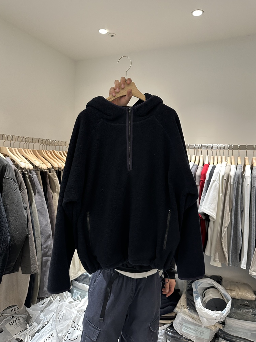 MONE-A東大門㊣代購女士新款休閑真品推薦25秋冬衛衣羊毛拉鏈MONE-A衛衣圖色4