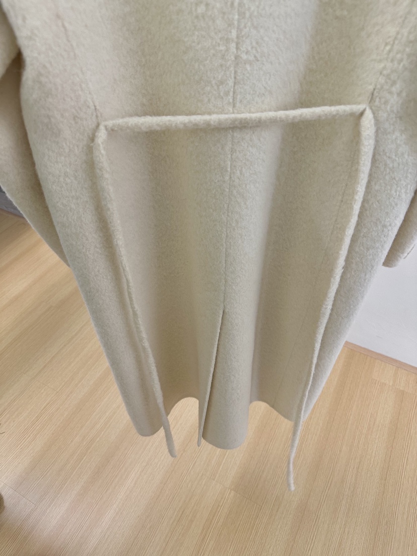 ERUME韓國直郵㊣女士新品休閑真品推薦中長款大衣含腰繩羊駝ERUME中長款大衣