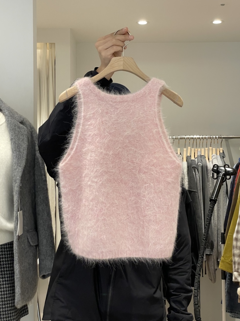 TAF韓國直郵㊣女裝新品真品休閑時尚25秋冬職業吊帶背心羊駝TAF吊帶/背心