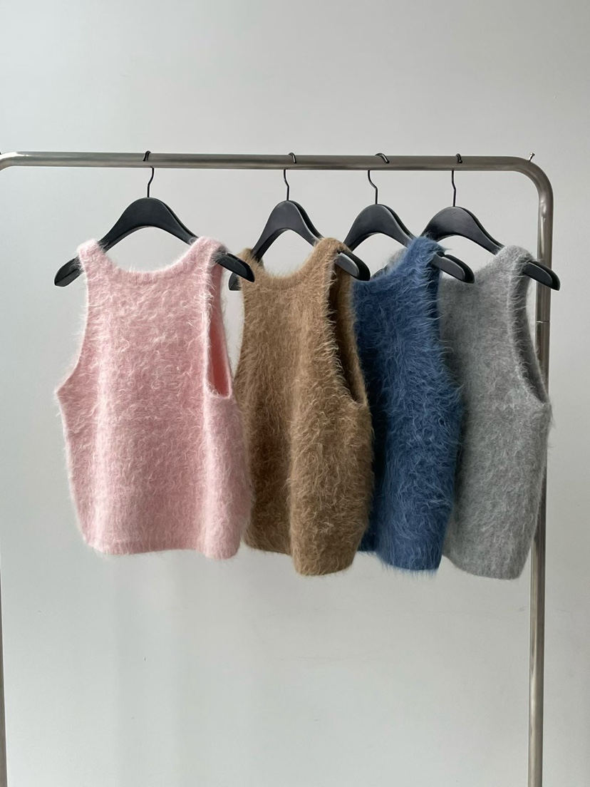 TAF韓國直郵㊣女裝新品真品休閑時尚25秋冬職業吊帶背心羊駝TAF吊帶/背心