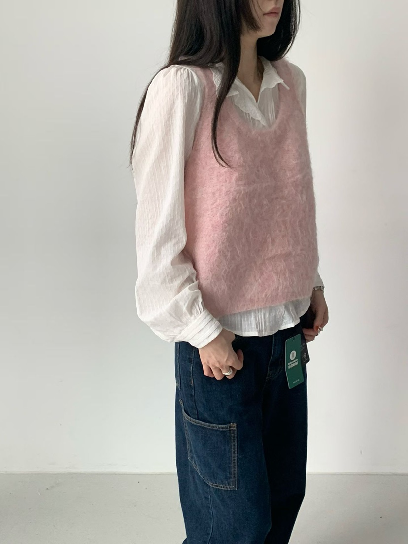 TAF韓國直郵㊣女裝新品真品休閑時尚25秋冬職業吊帶背心羊駝TAF吊帶/背心