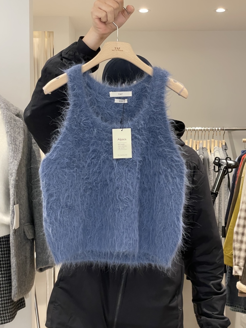 TAF韓國直郵㊣女裝新品真品休閑時尚25秋冬職業吊帶背心羊駝TAF吊帶/背心圖色3