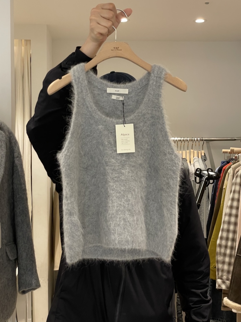 TAF韓國直郵㊣女裝新品真品休閑時尚25秋冬職業吊帶背心羊駝TAF吊帶/背心圖色4