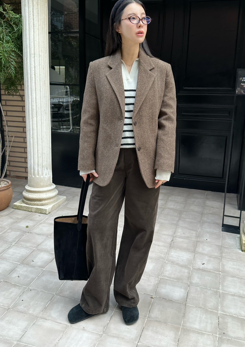 LE VASE東大門㊣代購女裝新品熱賣職業25秋冬休閑褲燈芯絨LE VASE休閑褲