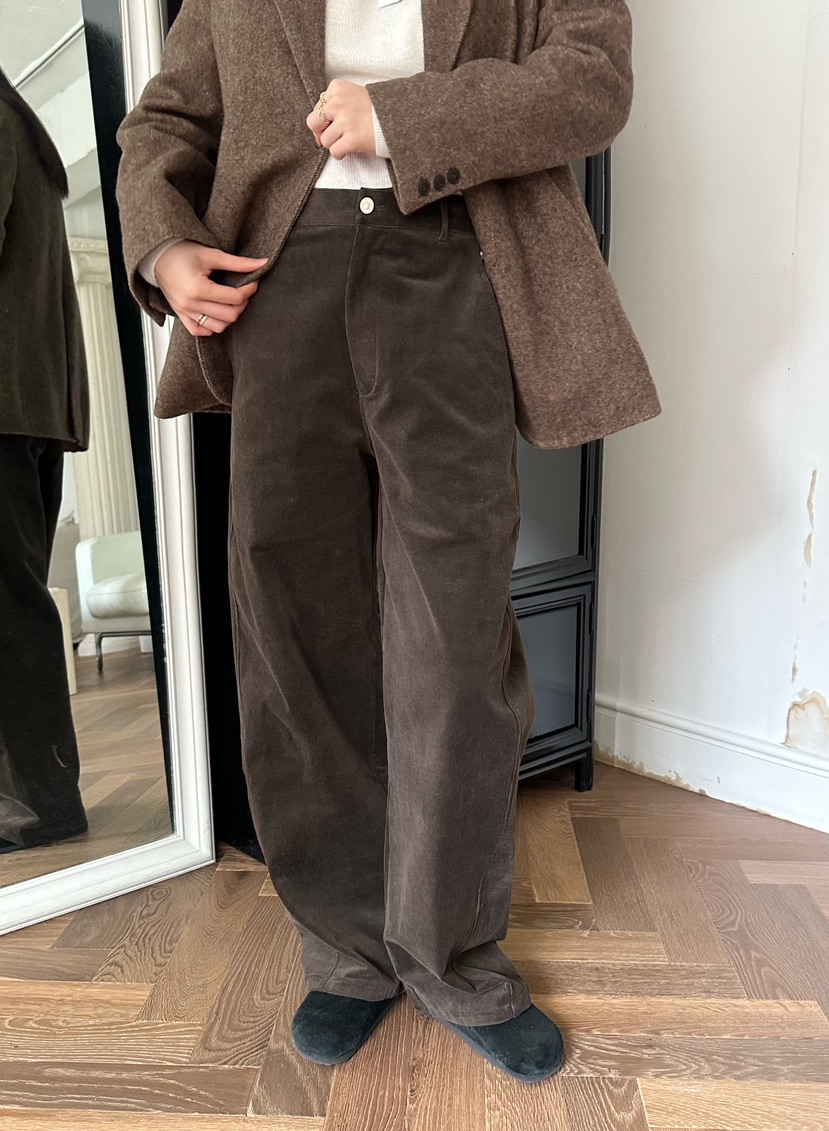 LE VASE東大門㊣代購女裝新品熱賣職業25秋冬休閑褲燈芯絨LE VASE休閑褲